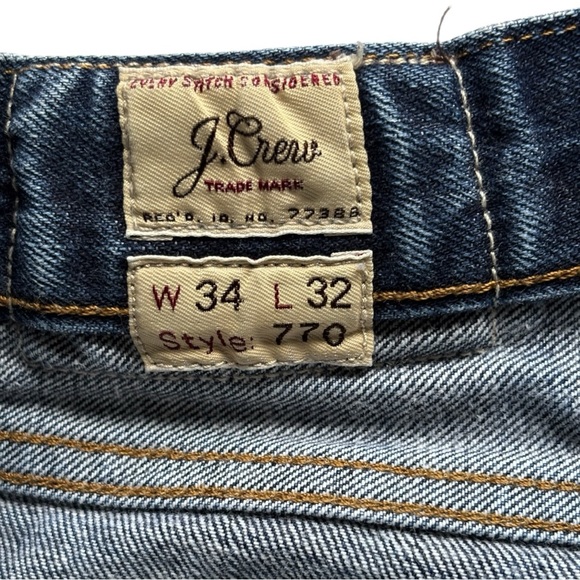 J Crew  Mens 34 X 32 770 Kaihara Japanese Denim Blue Jeans That Sit Below Waist - Picture 7 of 12